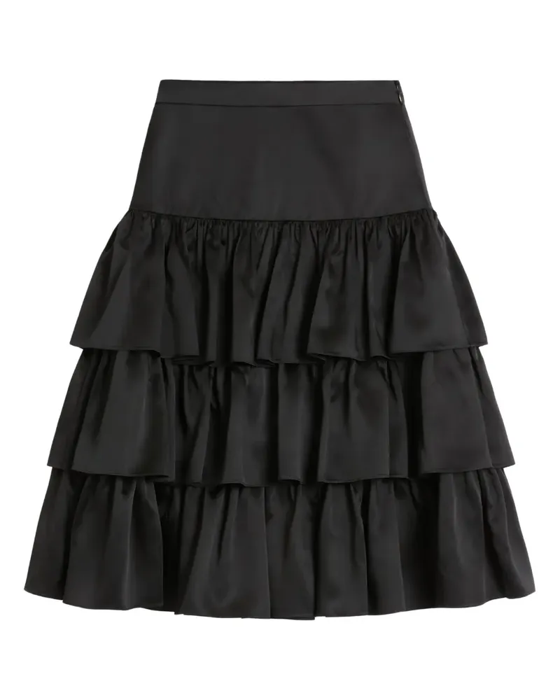 Valentino Garavani Midirock mit Rüschen - Schwarz Schwarz