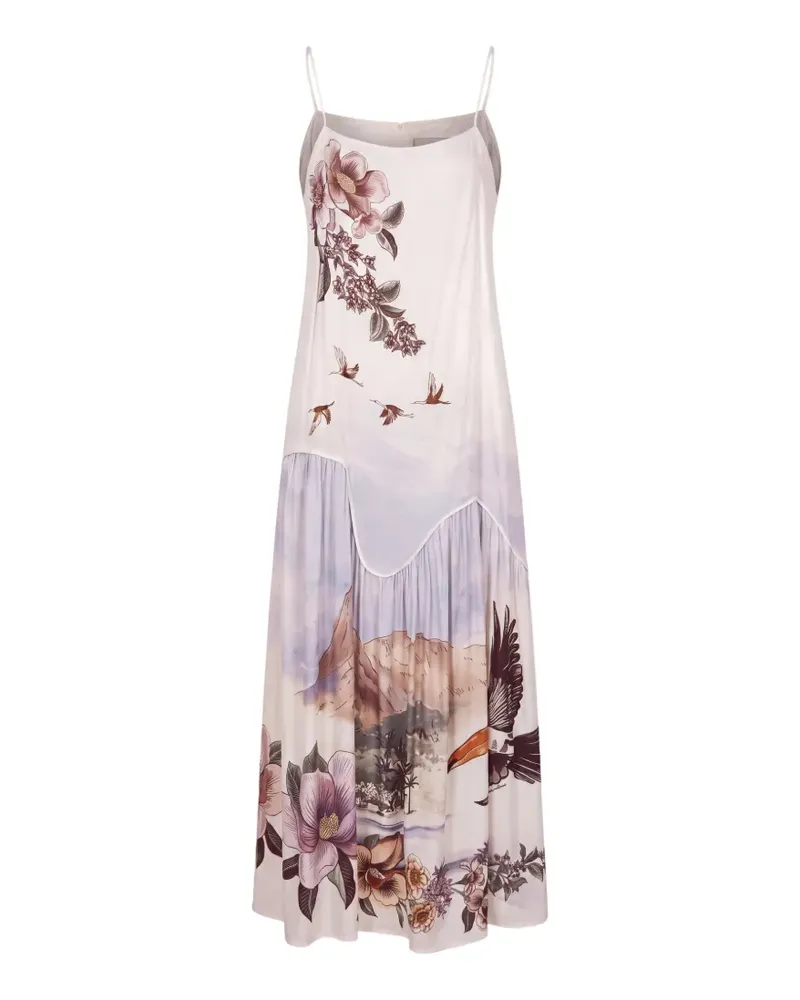 FARM Rio Ärmelloses Toile de Rio Kleid - Weiß Weiß