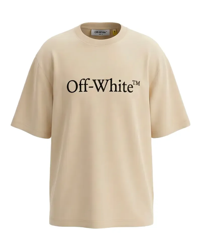 OFF-WHITE Kurzärmeliges T-Shirt mit Logo-Print - Nude Nude