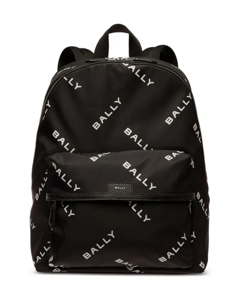 Bally Rucksack mit Logo-Print - Schwarz Schwarz