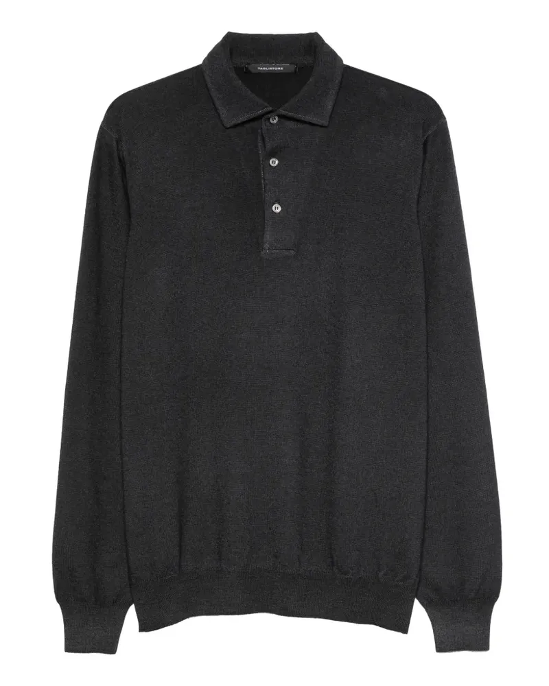 Tagliatore Bailey long-sleeve polo shirt - Grau Grau