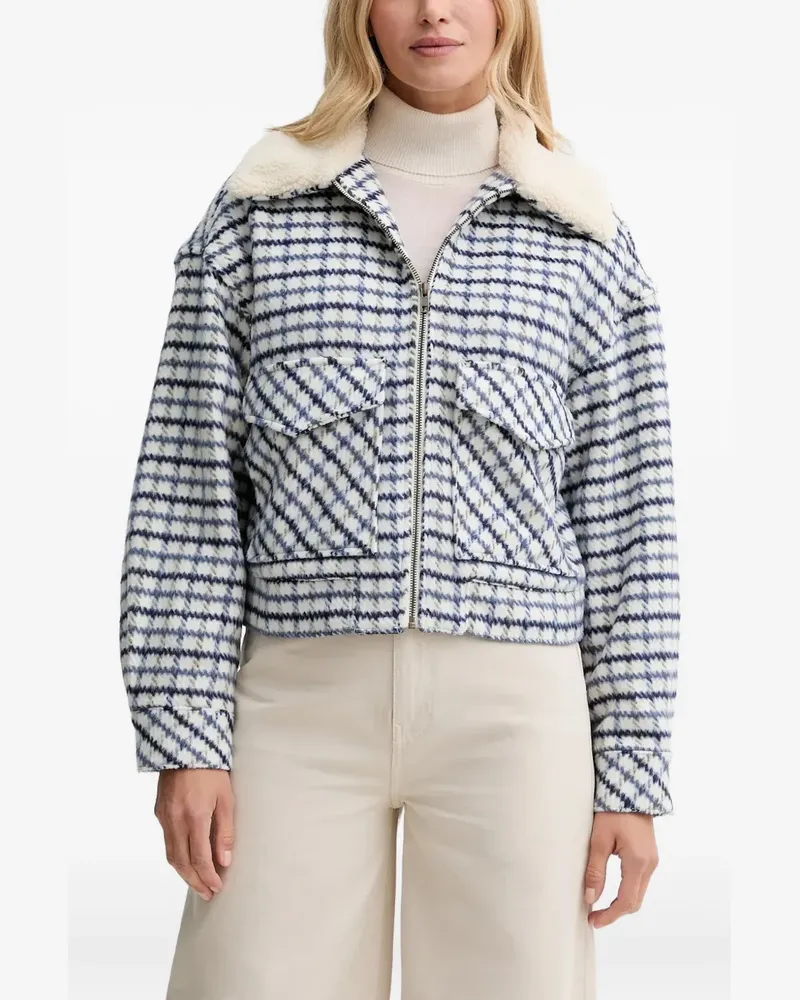 Levi's 90s check faux-fur jacket - Blau Blau