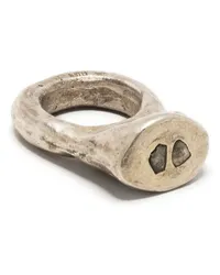 Parts Of Four Tall Roman Ring mit Diamanten Silber