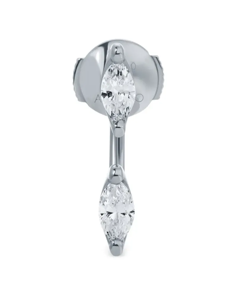 ANITA KO Orbit Marquise Ohrringe mit Diamanten - Silber Silber