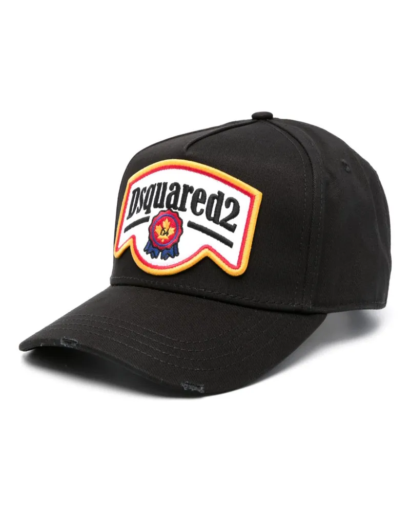 Dsquared2 Baseballkappe mit Logo-Patch - Schwarz Schwarz
