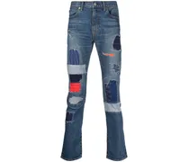 Schmale Patchwork-Jeans