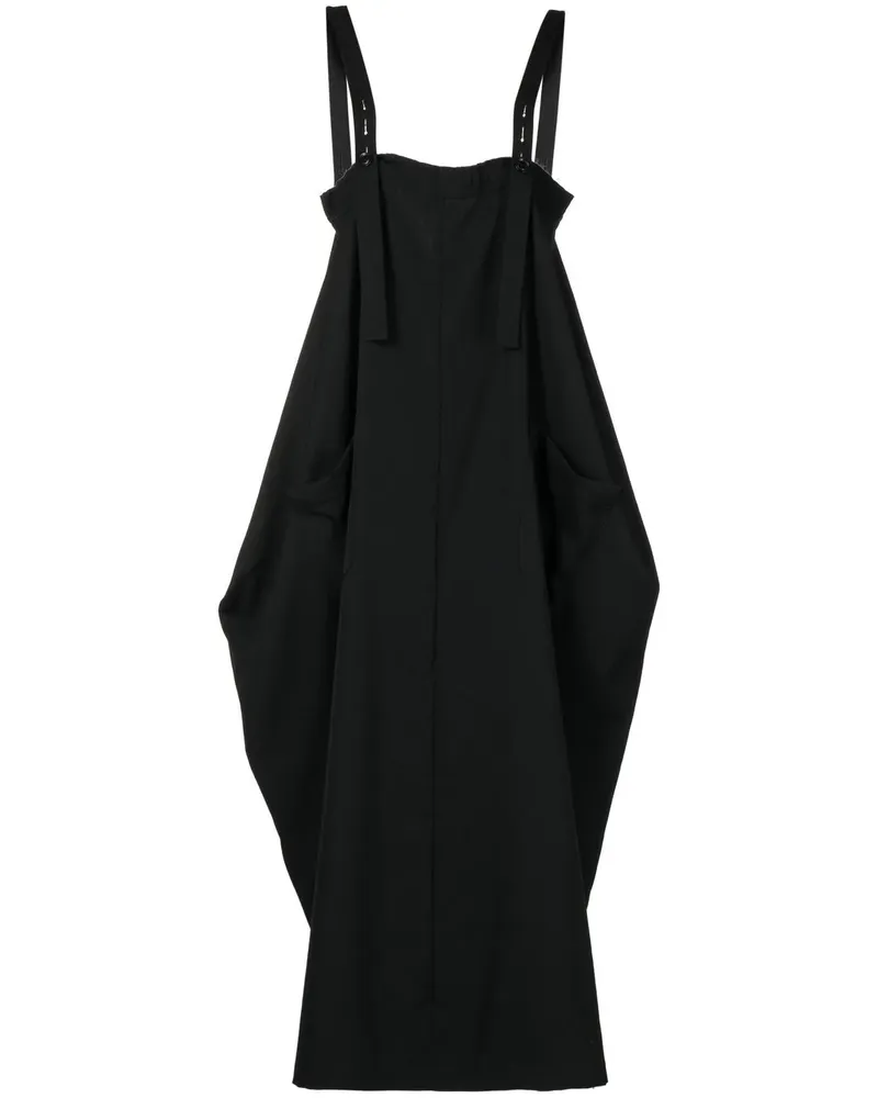 Yohji Yamamoto Kleid mit eckigem Ausschnitt - Schwarz Schwarz