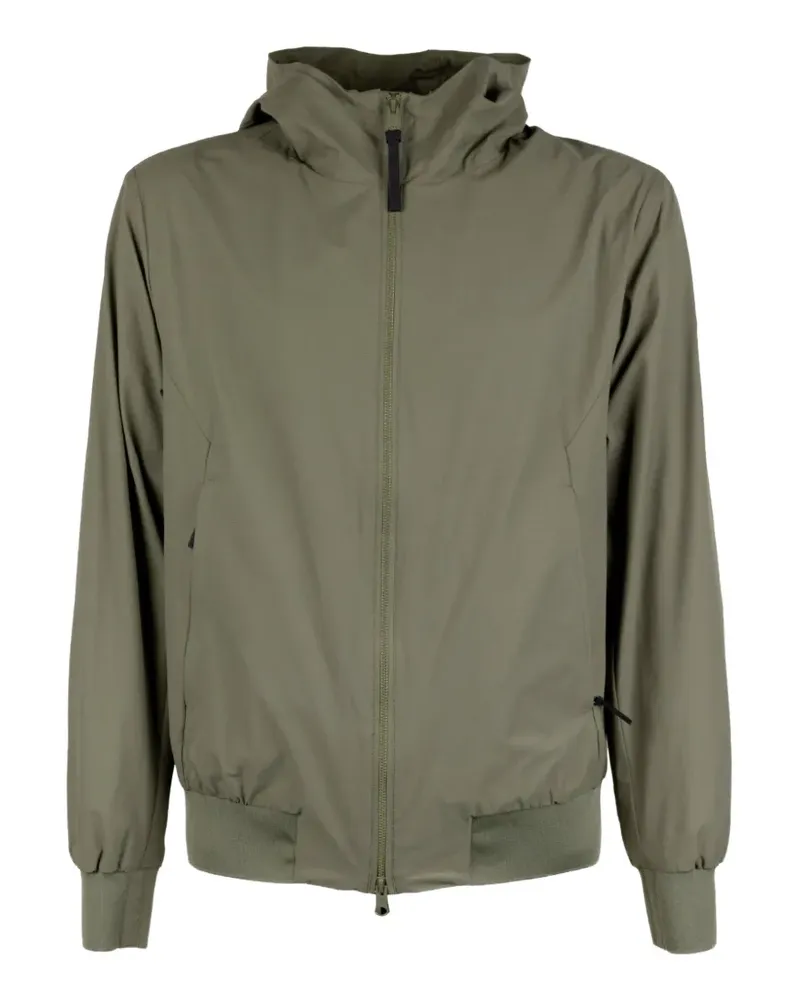 People of Shibuya hooded ribbed-trim jacket - Grün Grün