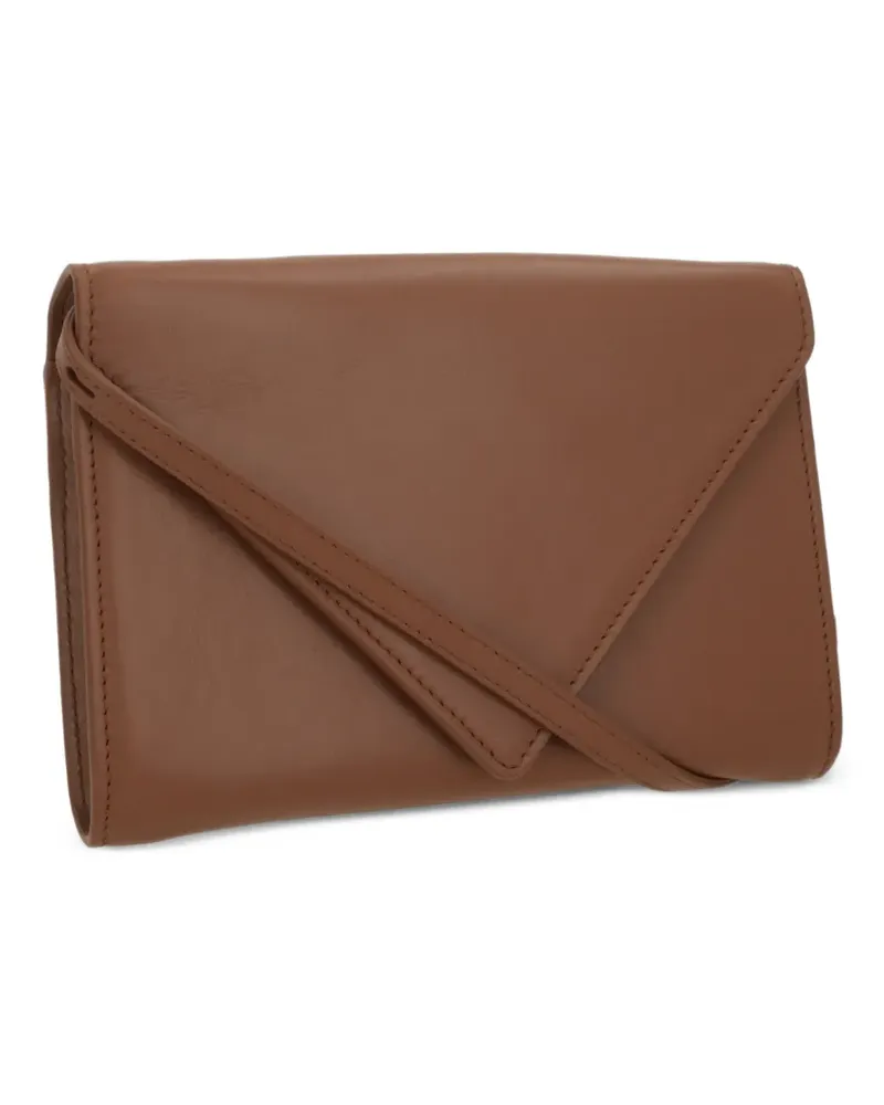Aesther Ekme mini Envelope leather shoulder bag - Braun Braun