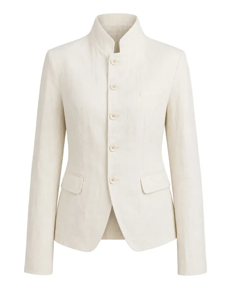 forme d'expression cropped single-breasted jacket - Nude Nude
