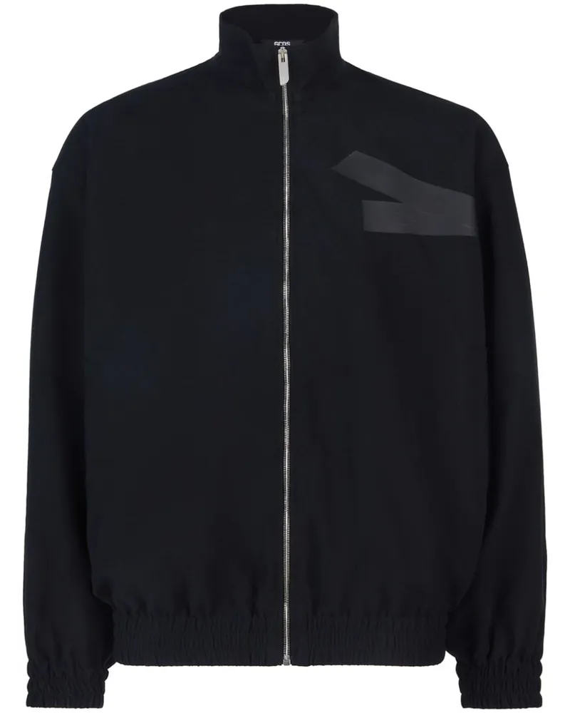 GCDS Bomberjacke mit Logo-Streifen - Schwarz Schwarz