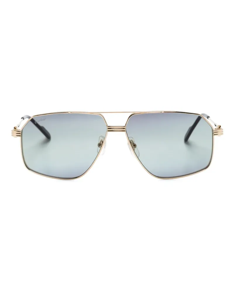 Cartier Getönte Pilotenbrille - Gold Gold