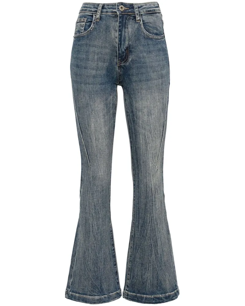 Ground Zero Schlagjeans mit hohem Bund - Blau Blau