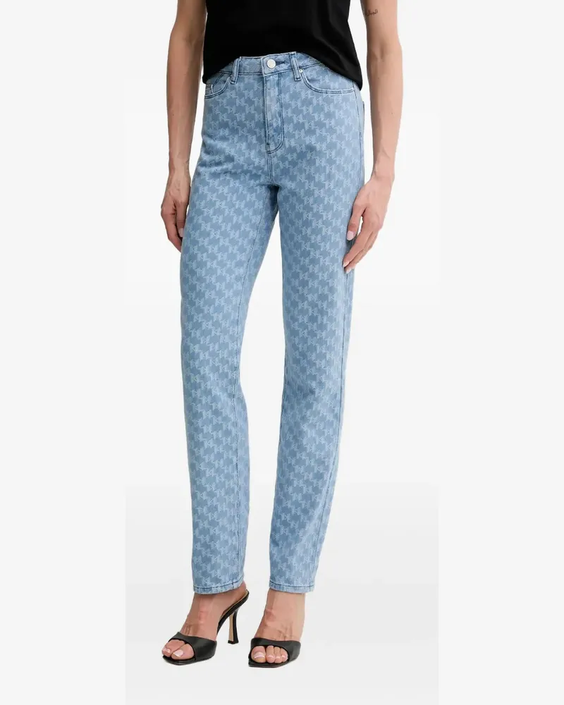 Karl Lagerfeld Jeans mit Monogrammmuster - Blau Blau
