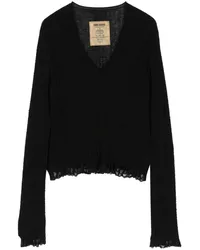 Uma Wang Pullover in Distressed-Optik Schwarz