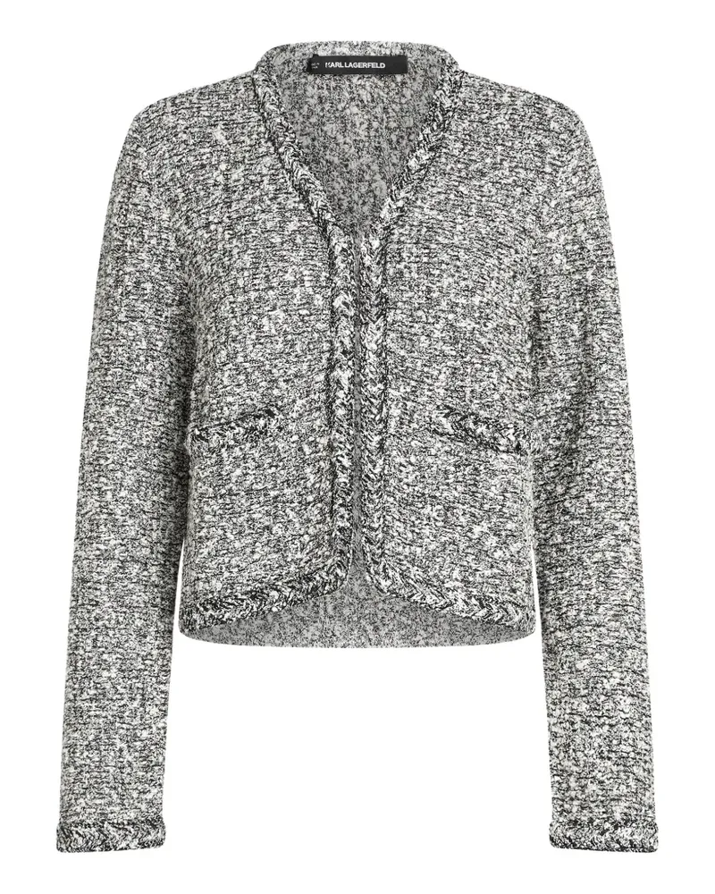 Karl Lagerfeld bouclé-knit cardigan - Weiß Weiß