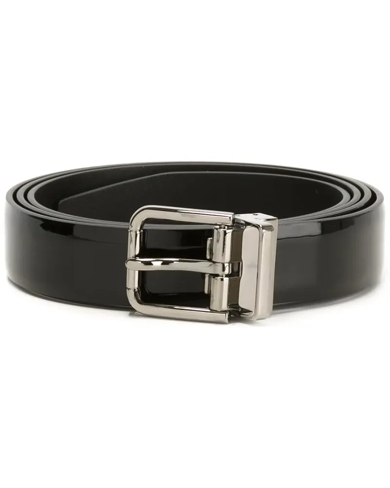 Dolce & Gabbana Klassischer Ledergürtel - Schwarz Schwarz