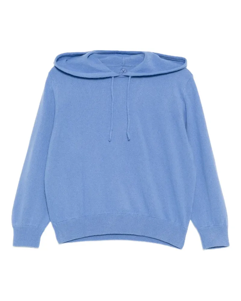 Teddy Cashmere logo-embroidered hoodie - Blau Blau