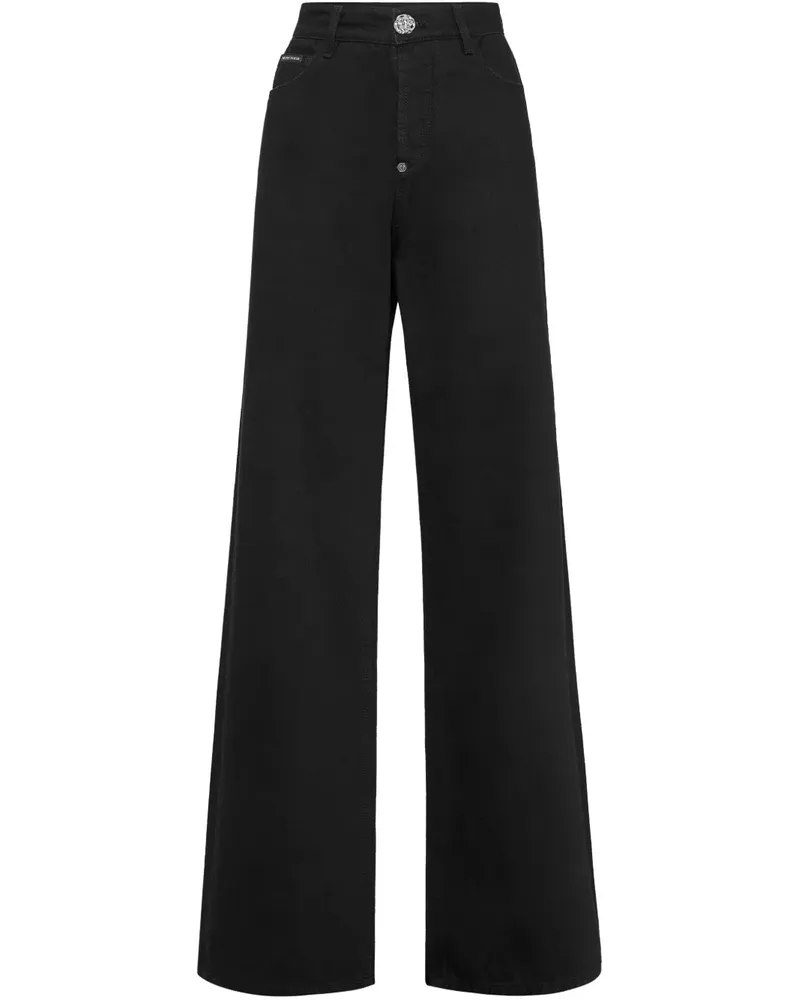 Philipp Plein Jeans mit weitem Bein - Schwarz Schwarz