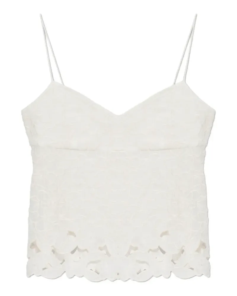 Isabel Marant Romeka Tanktop mit Blumenstickerei - Weiß Weiß