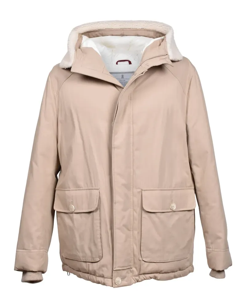 Brunello Cucinelli quilted parka - Nude Nude