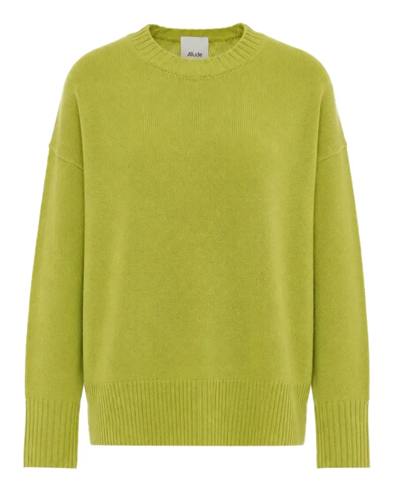 ALLUDE Pullover mit geripptem Besatz - Grün Grün