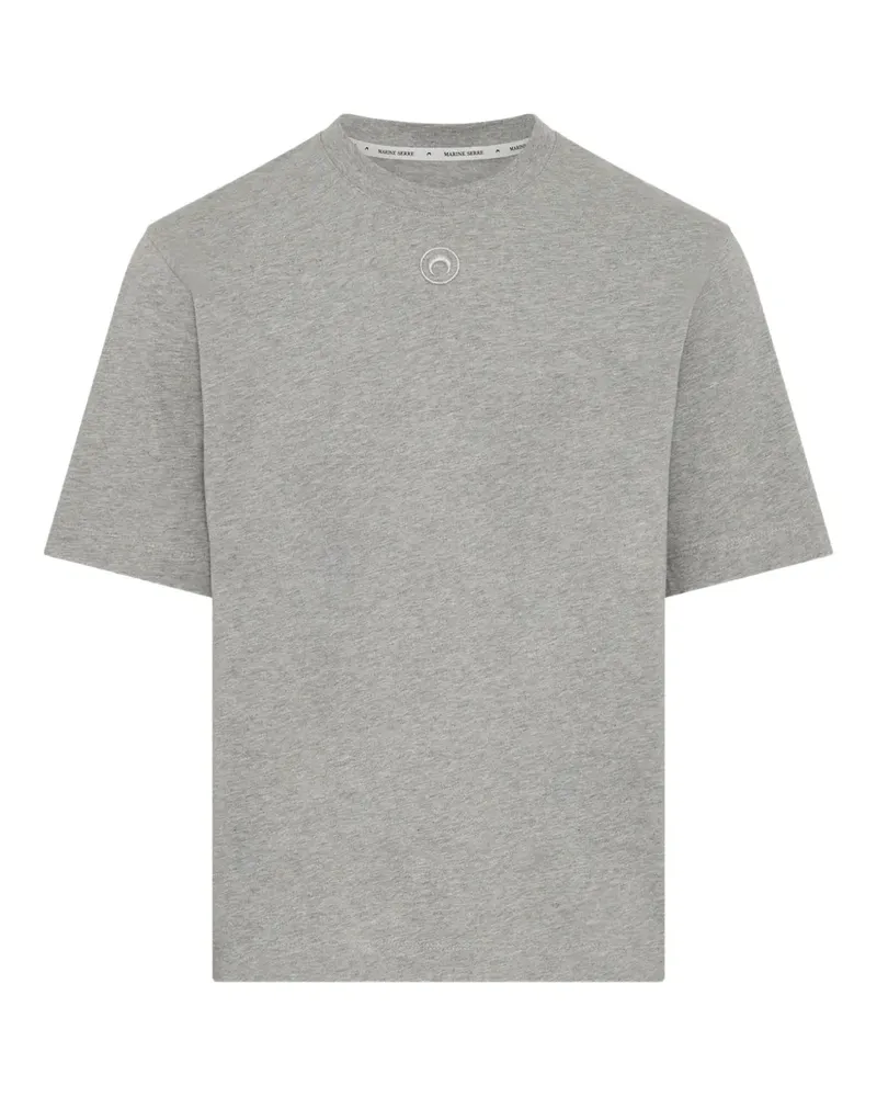 Marine Serre Jersey-T-Shirt mit Moon-Logo - Grau Grau