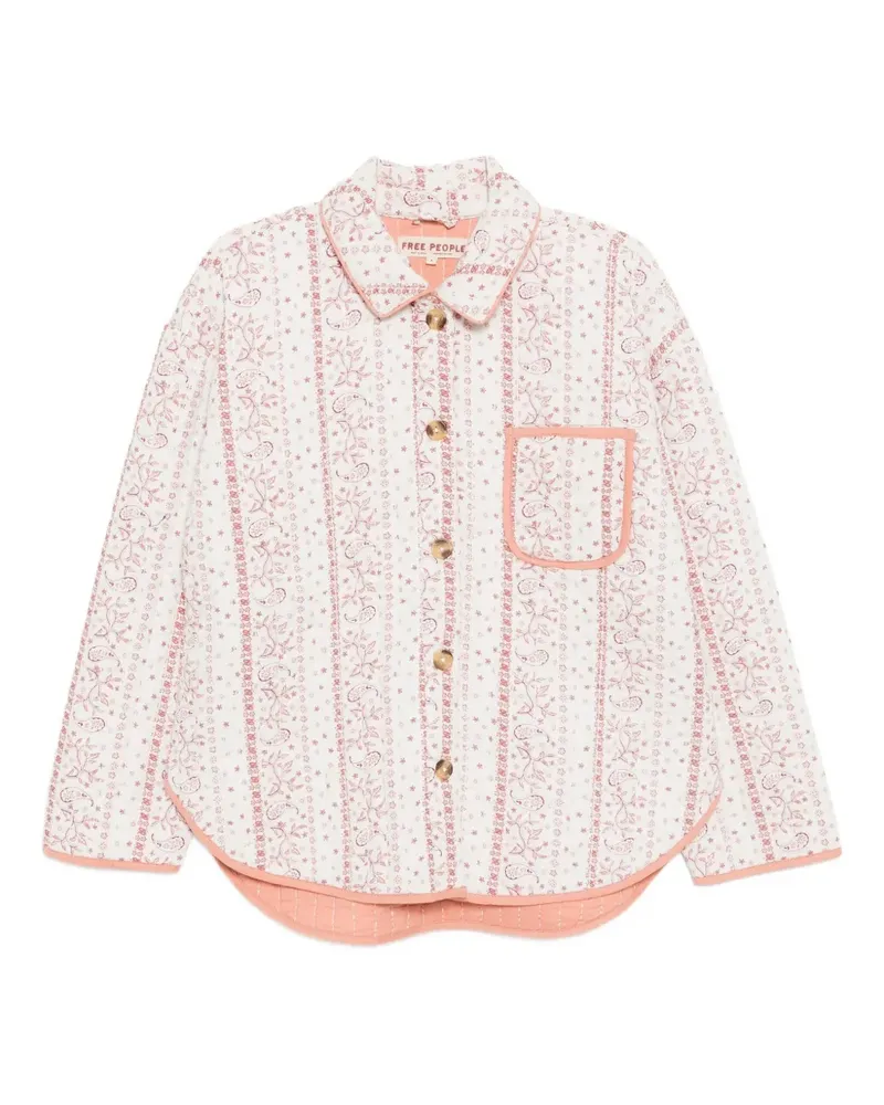 Free People Alexie Jacke - Weiß Weiß