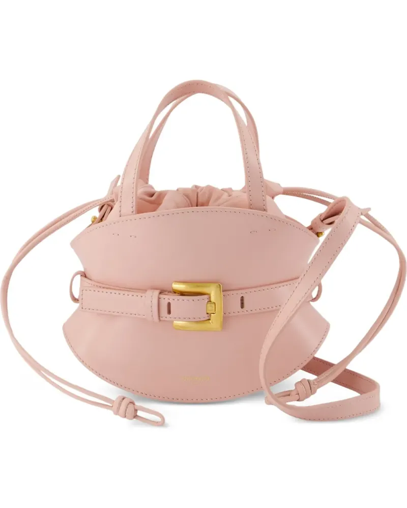 Balmain mini Shuffle buckled leather tote bag - Rosa Rosa