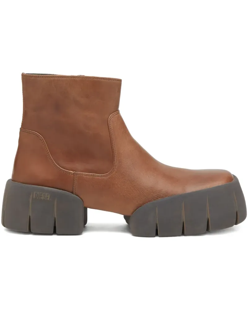 Diesel D-Tex-Oiled leather boots - Braun Braun