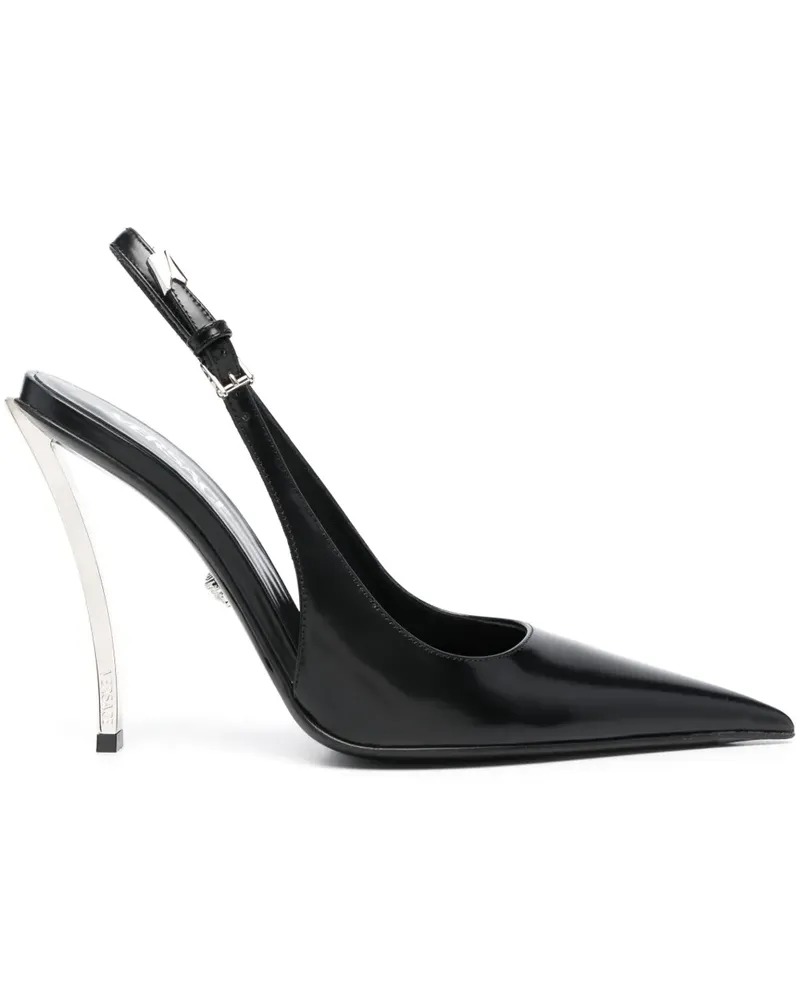 Versace Pin Point Slingback-Pumps 115mm - Schwarz Schwarz