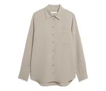 chest-pocket button-up shirt - Nude