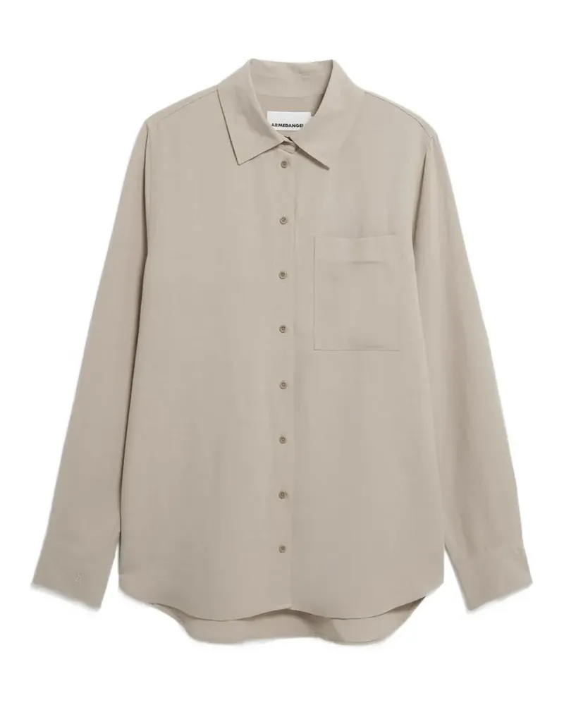 Armedangels chest-pocket button-up shirt - Nude Nude
