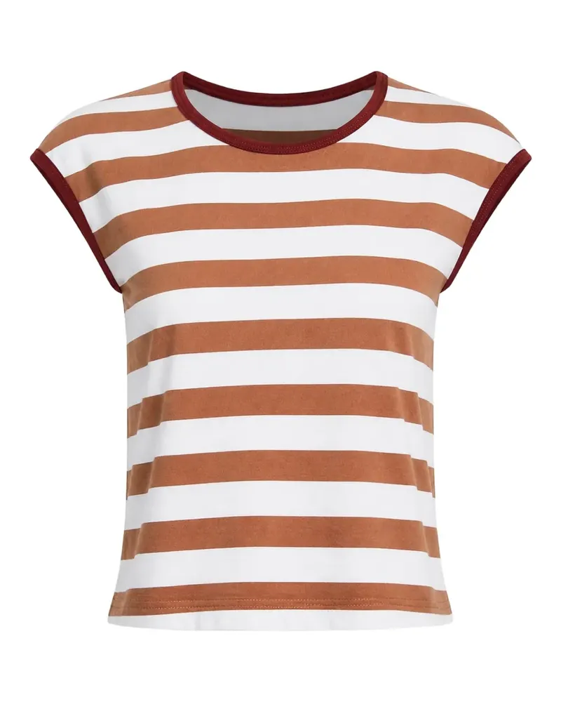 R13 striped T-shirt - Weiß Weiß