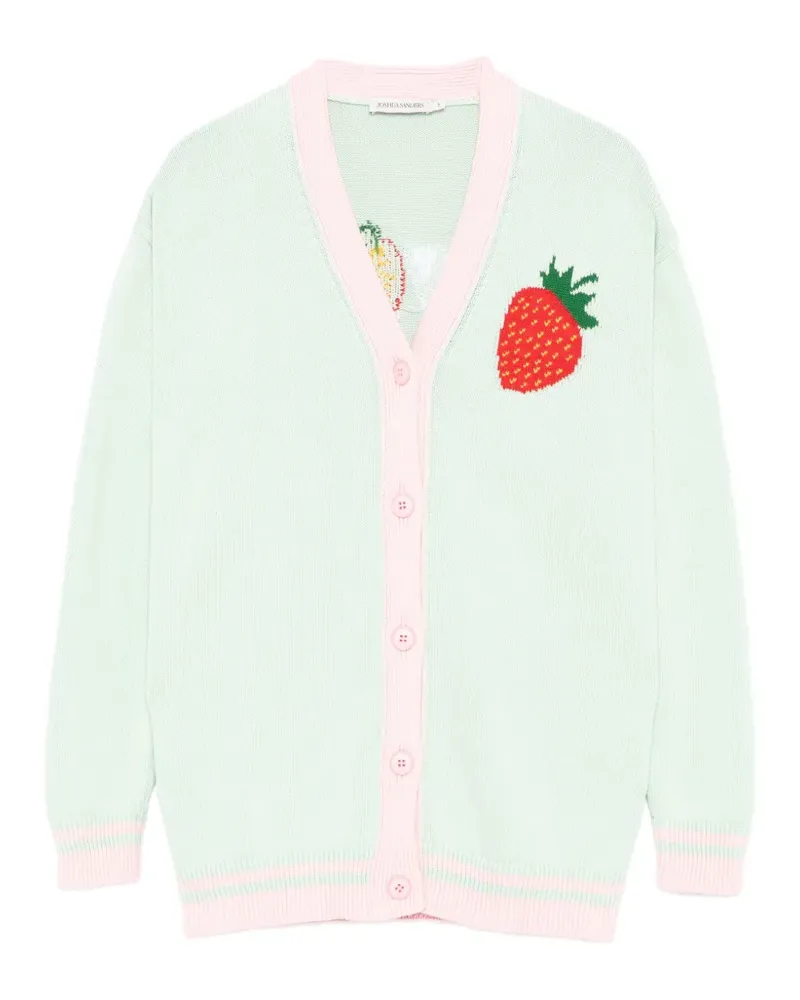 Joshua Sanders Cardigan mit Erdbeeren - Grün Grün