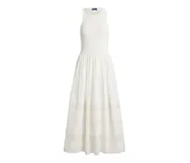 Ärmelloses Spitzenkleid - Weiß