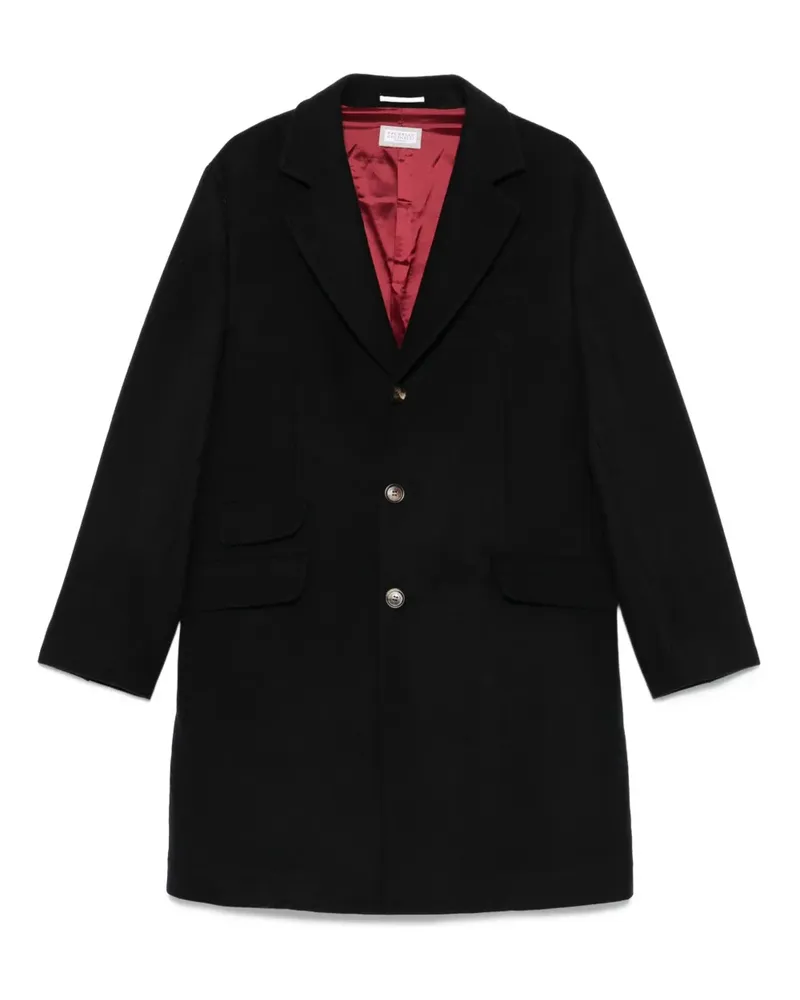 Brunello Cucinelli Mantel mit aufgesetzter Tasche - Schwarz Schwarz