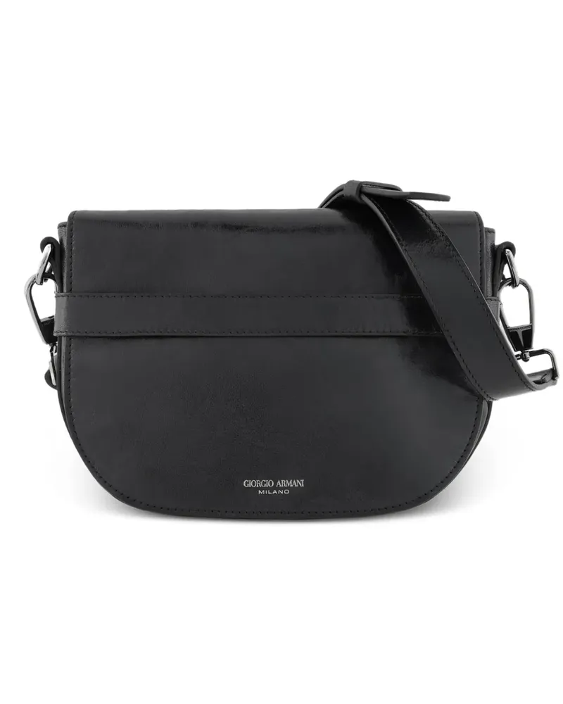 Giorgio Armani Schultertasche mit Schnalle - Schwarz Schwarz