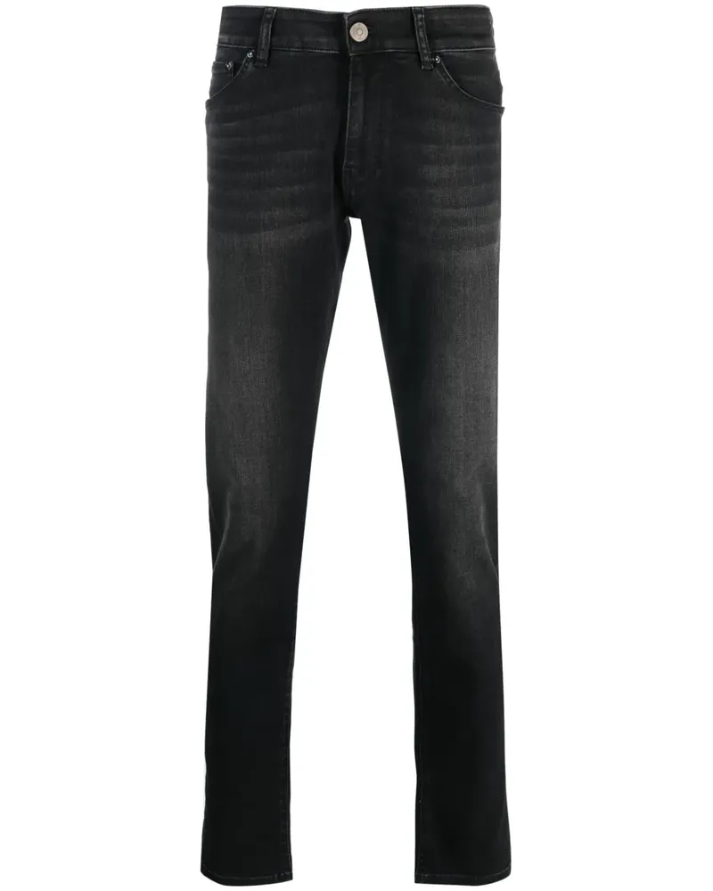 PT TORINO Ausgeblichene Slim-Fit-Jeans - Schwarz Schwarz