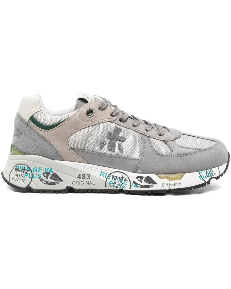 Premiata Sneakers mit Logo-Applikation - Grau Grau