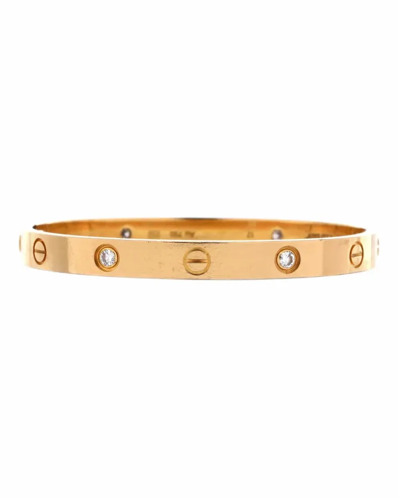 Cartier Love 4 Diamond 18K Yellow Gold with Diamonds bracelet Gold