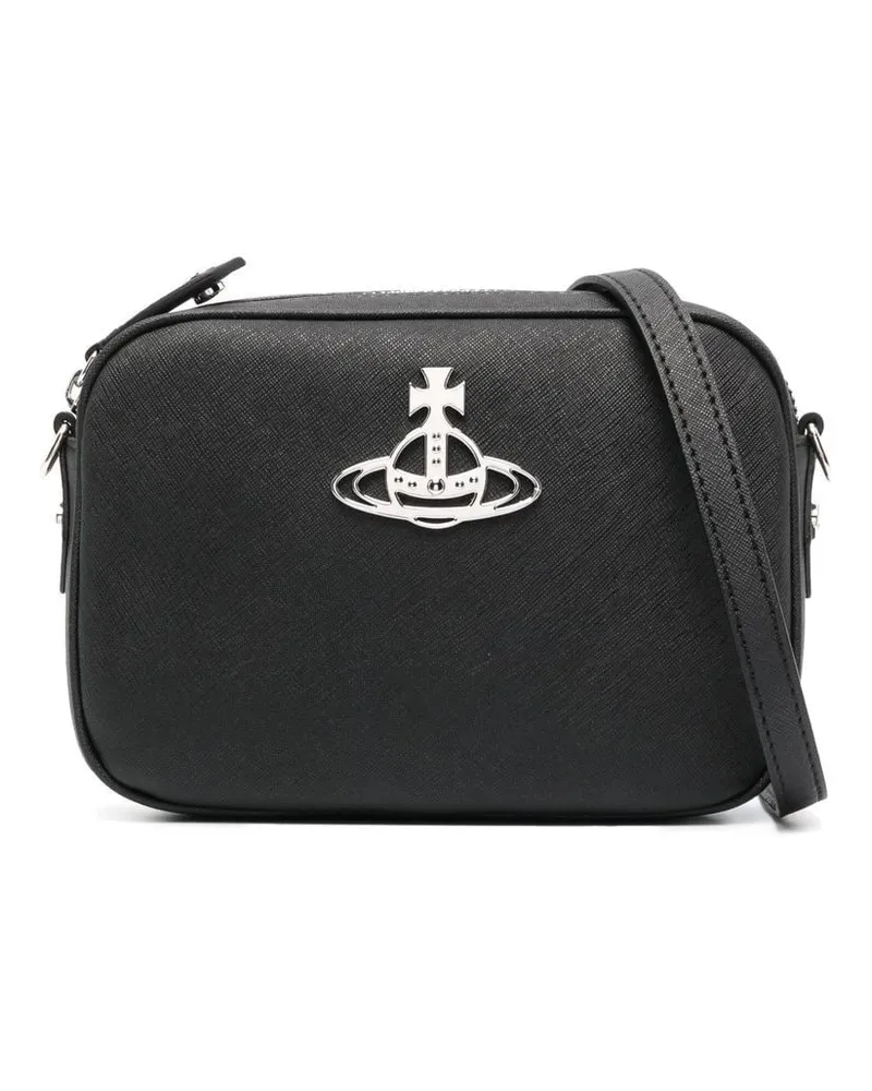 Vivienne Westwood Umhängetasche mit Logo-Schild - Schwarz Schwarz