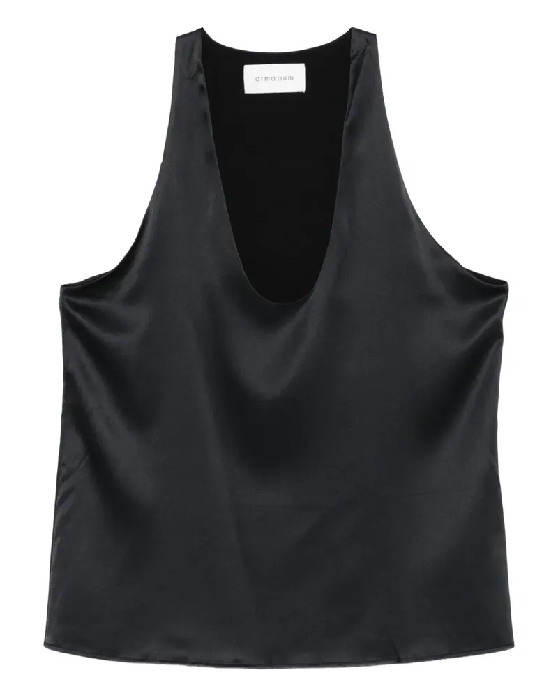 ARMARIUM Top aus Satin - Schwarz Schwarz