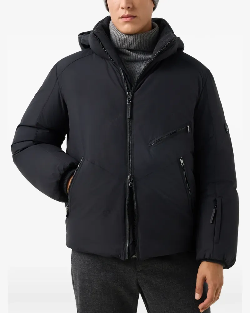 Bogner Peter Kapuzenjacke mit Logo-Print - Schwarz Schwarz