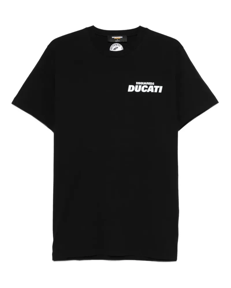 Dsquared2 Ducati T-Shirt mit Logo-Print - Schwarz Schwarz