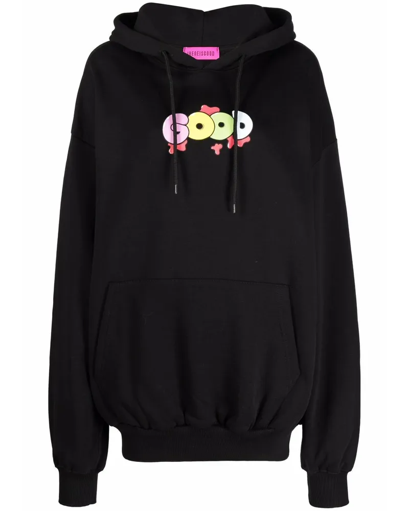 IRENEISGOOD oversized logo-print hoodie Schwarz