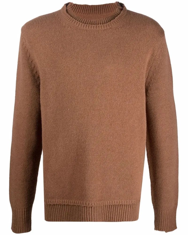 Maison Margiela Pullover im Distressed-Look - Braun Braun