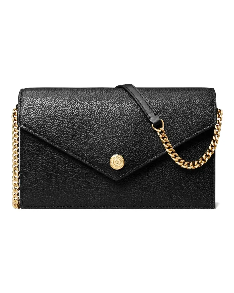 Tory Burch Clutch in Kuvertform aus strukturiertem Leder - 001 BLACK 001