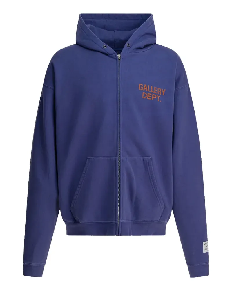 GALLERY DEPT. 90'S logo-print zip-up hoodie - Blau Blau