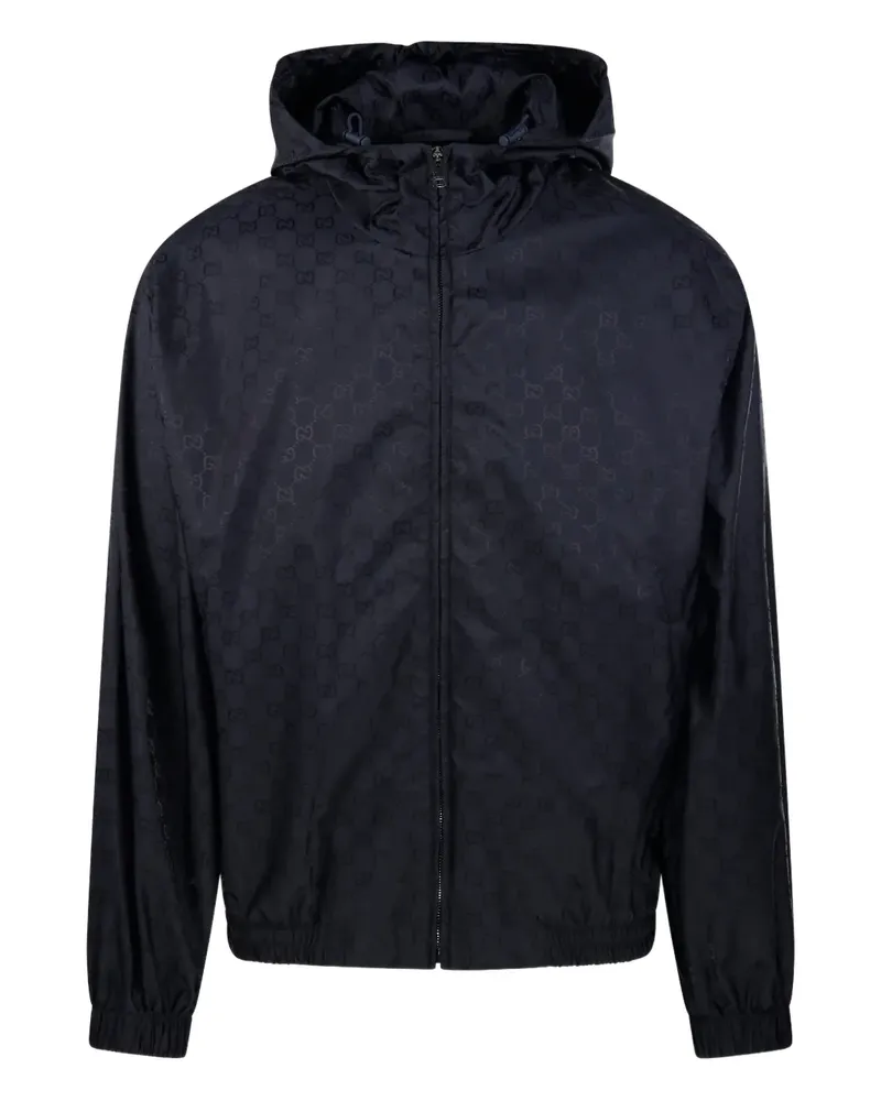 Gucci monogram hooded jacket - Blau Blau